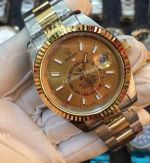 Copy Rolex Sky Dweller Gold Watch 2-Tone Gold Face 